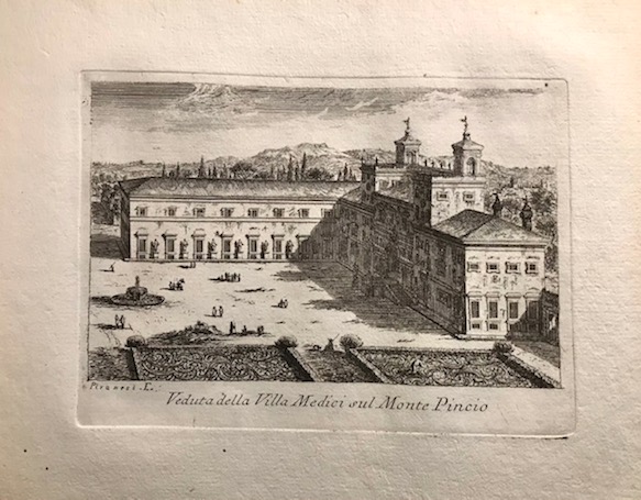 Piranesi Giovanni Battista (1720-1778) Veduta della Villa Medici sul Monte Pincio 1748 Roma 